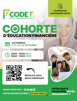 Cohorte d&rsquo;éducation financière – Automne 2026