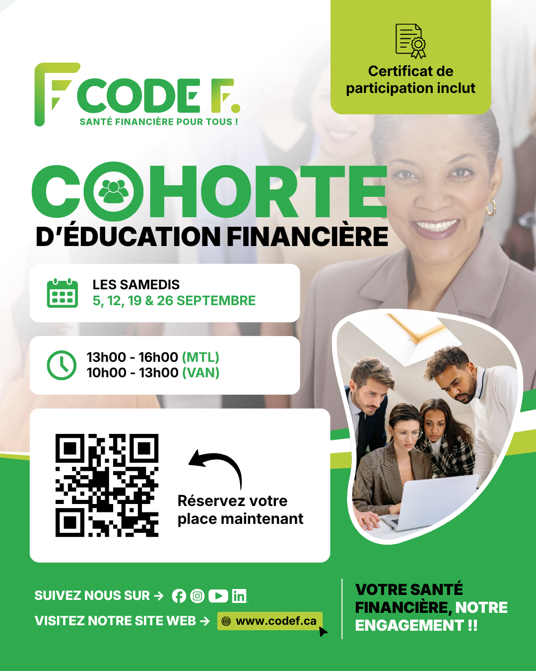 Cohorte d&rsquo;éducation financière – Automne 2026